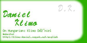 daniel klimo business card